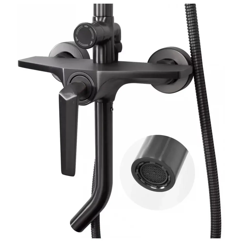 Душевая система Hansberge H5068BG, графит