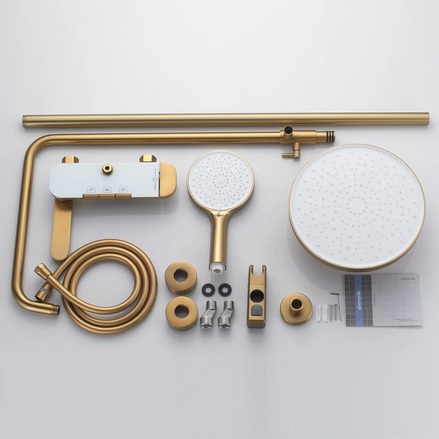 Душевая система Shevanik S4726G, золотой сатин