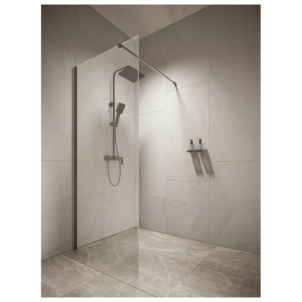 Душевая перегородка Knotlor WI090CG0GM 90х200, оружейная сталь