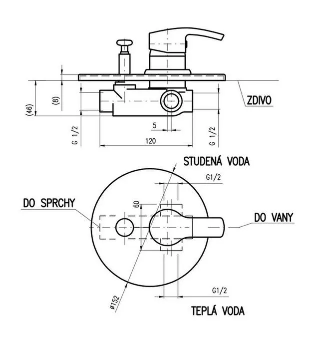 Смеситель для душа Rav Slezak Labe L086K