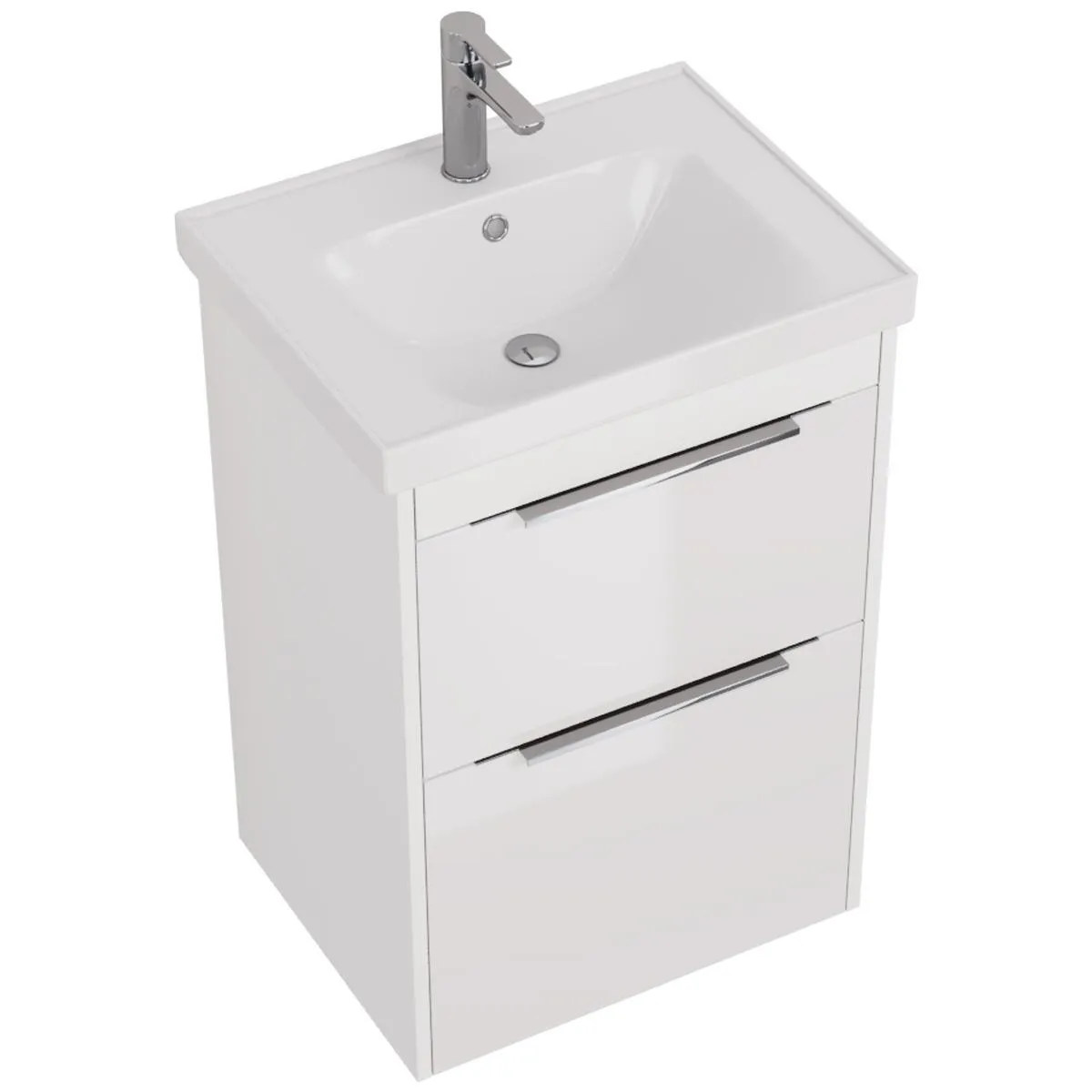 Тумба под раковину подвесная/напольная Dreja Prime 60 см, белый