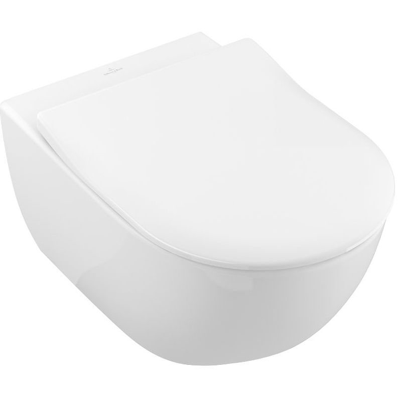 Унитаз подвесной Villeroy & Boch Subway 2.0 DirectFlush (5614R201) безободковый с микролифтом (с сиденьем)
