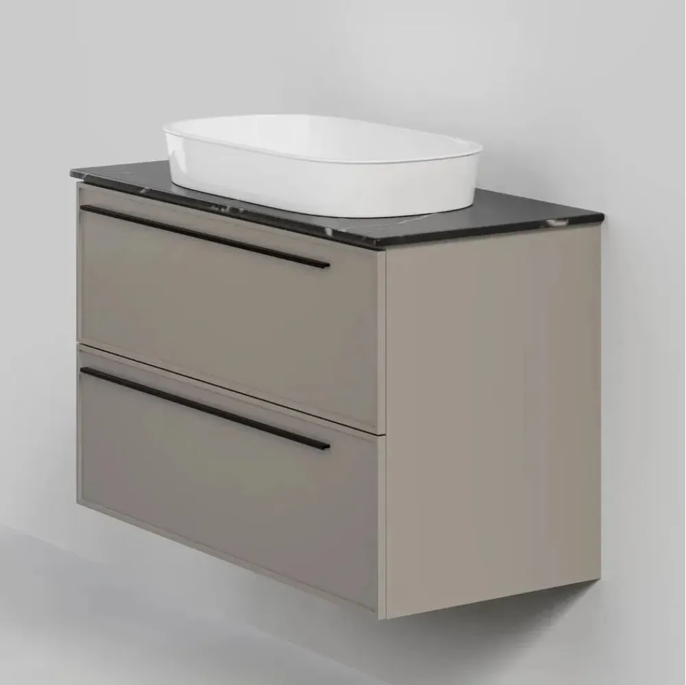 Тумба под раковину подвесная La Fenice Elba TWIN FNC-01-ELB-C-80-2, бежевая