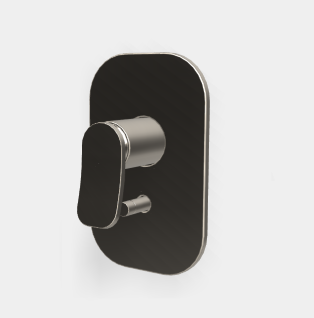 Смеситель для душа Fima Carlo Frattini Flo', с переключателем, брашированный никель (F3809X2SN)