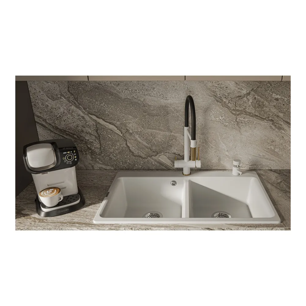 Дозатор для кухонной мойки Rivelato RD-1000, иней