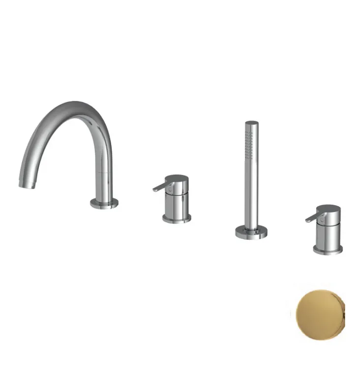 Смеситель для ванны и душа Fima Carlo Frattini Snap, золото брашированное (F3124NOS)