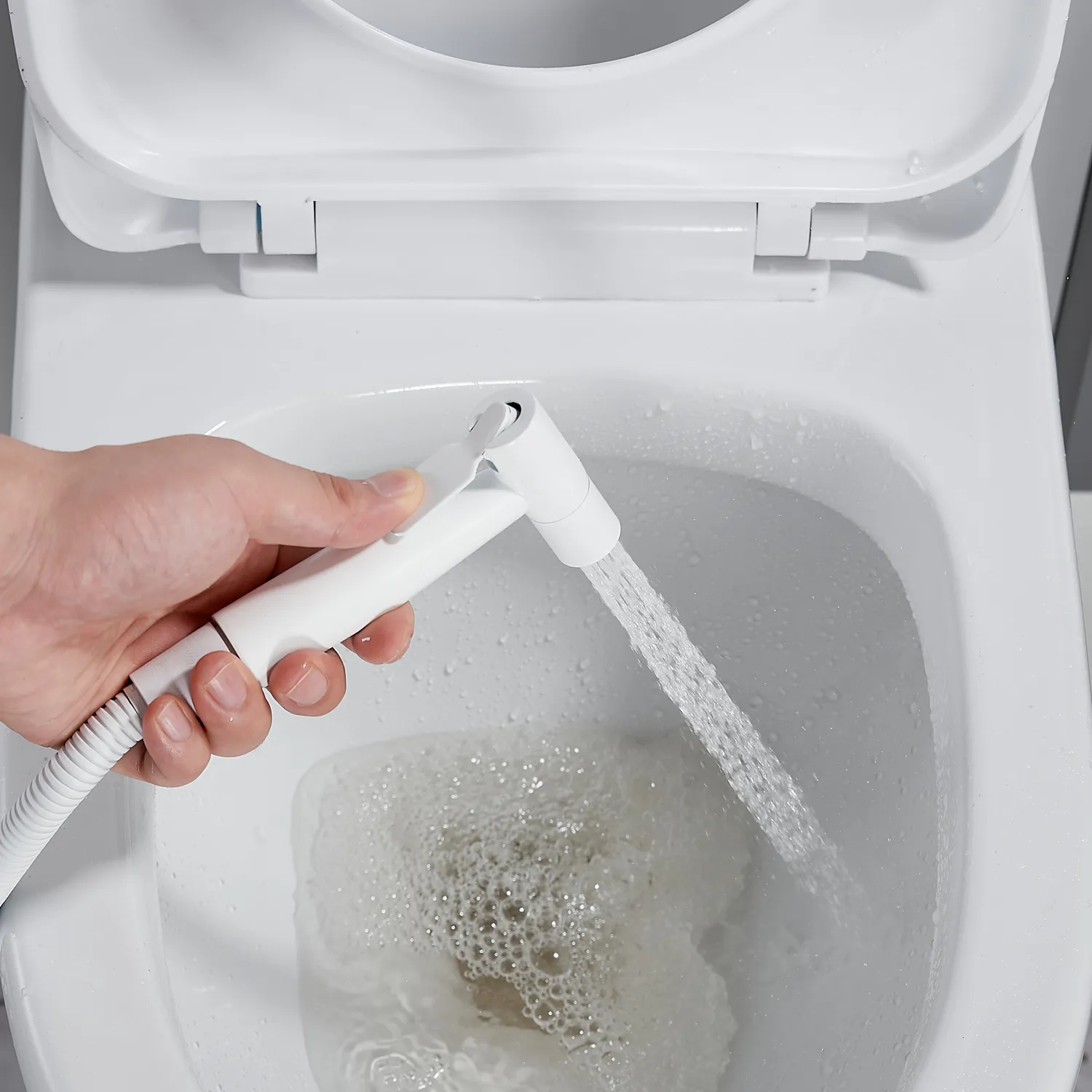 Гигиенический душ со смесителем Shevanik S107C, белый