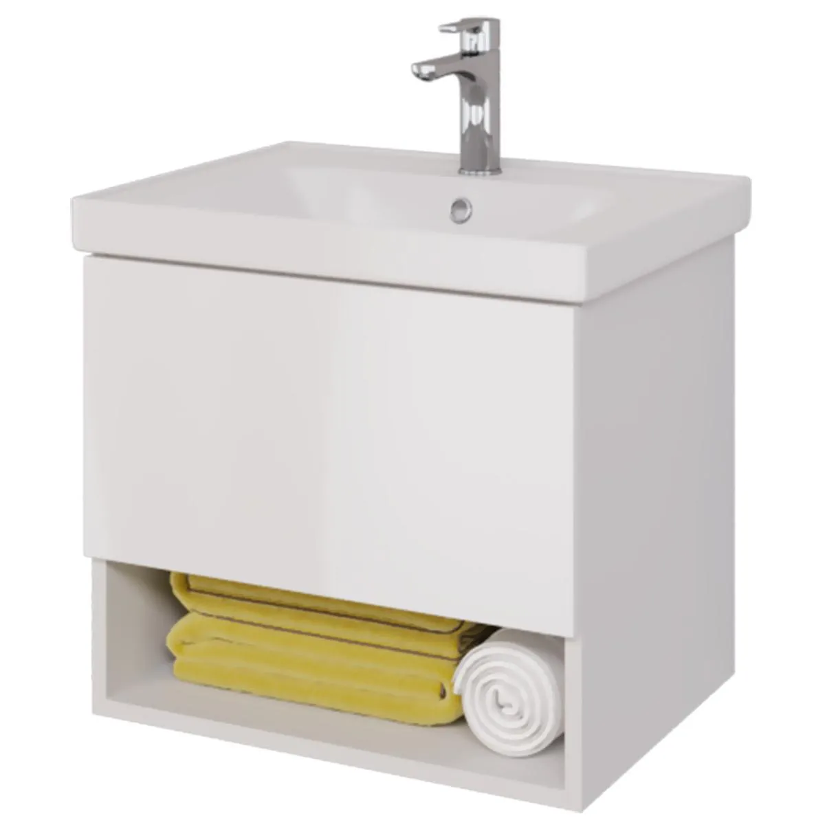 Тумба под раковину подвесная Dreja Perfecto 60 см, белый