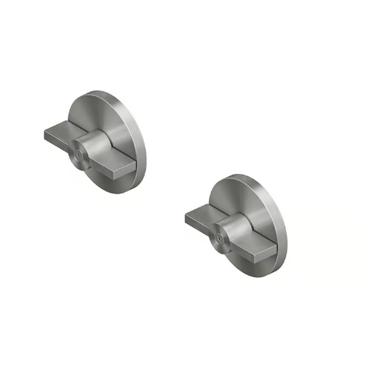 Вентиль Quadro design Valvola01, запорный, 1/2", в комплекте-2 шт, сталь брашированная (19 63V AS)