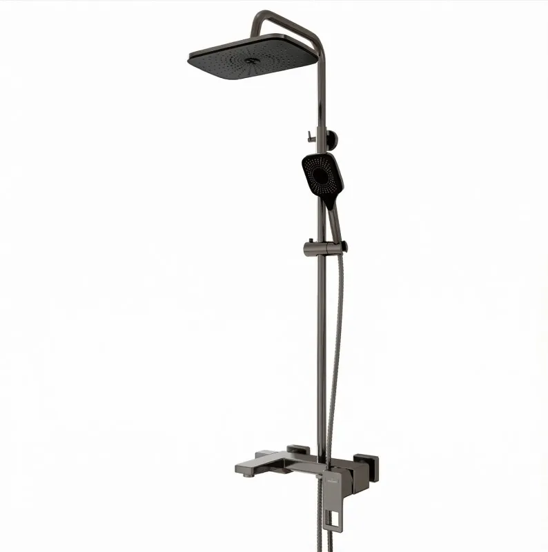 Душевая система 35к MIXLINE МЛ2409Г(ML2409GR) излив лейка 3 позиции +лейка "Тропический душ" ГРАФИТ (557896)