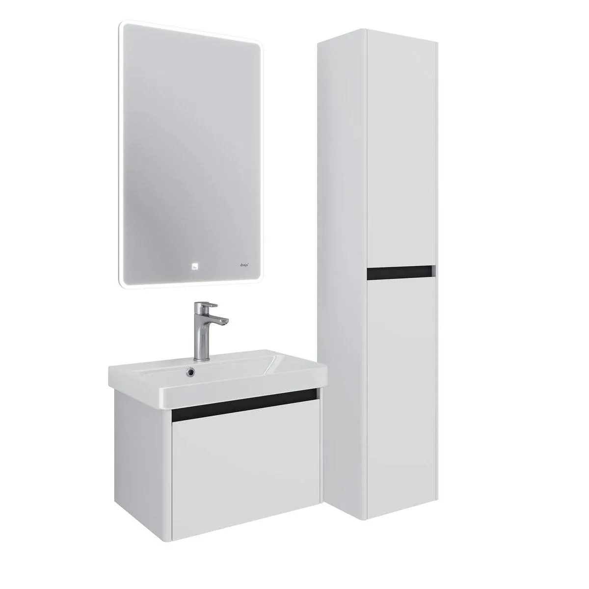Тумба под раковину подвесная Dreja Luxury 55 см, белый