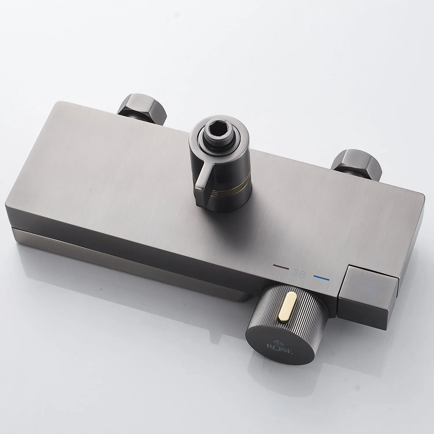 Душевая система с термостатом Rose R1896T, пепельный