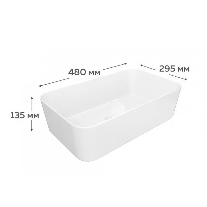 Раковина чаша Maretti UM13NS48-844, белая