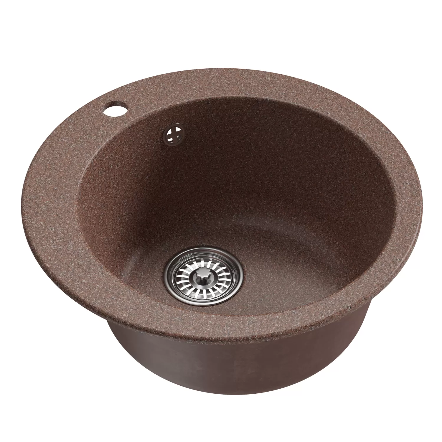 Мойкa MIXLINE ML-GM13 круглая  терракотовая (307) 495мм (глуб. чаши 200) NEW (551889)