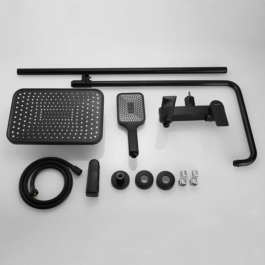 Душевая система Shevanik S9136H, черный