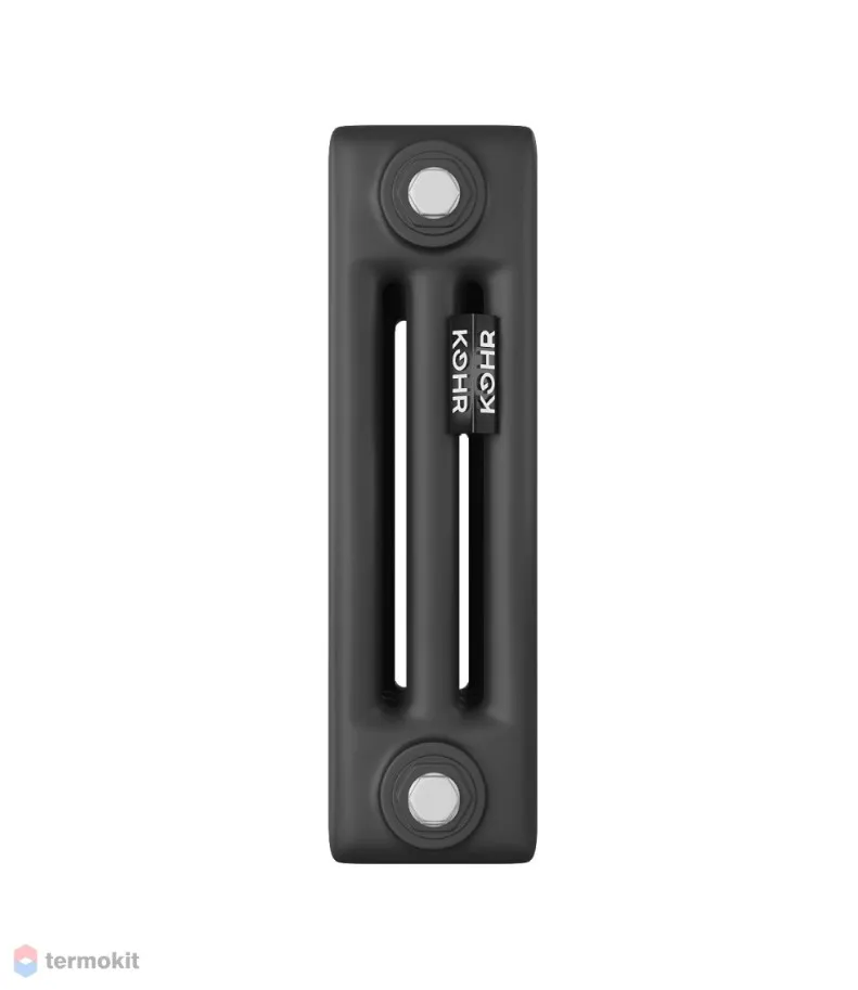 Стальной трубчатый радиатор Kohr Heim 3030/16 секций с боковым подключением 3/4 черный