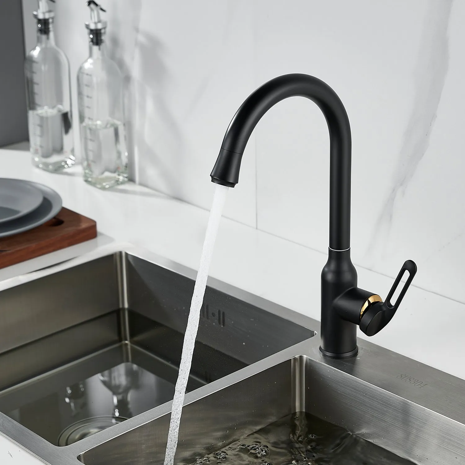 Смеситель для кухни Raffine F103H, черный