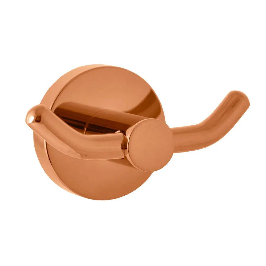 Крючок для ванной комнаты двойной Rav Slezak COLORADO COA0102ZRK, розовое золото брашированное