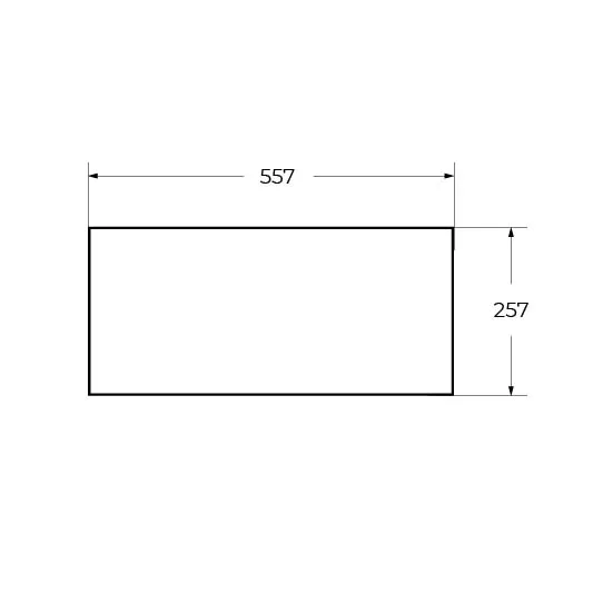 Вставка для подвесной металлической полки Cezares Cadro 557х257х16, Bianco (CADRO-60/30-MENS-BIANCO)