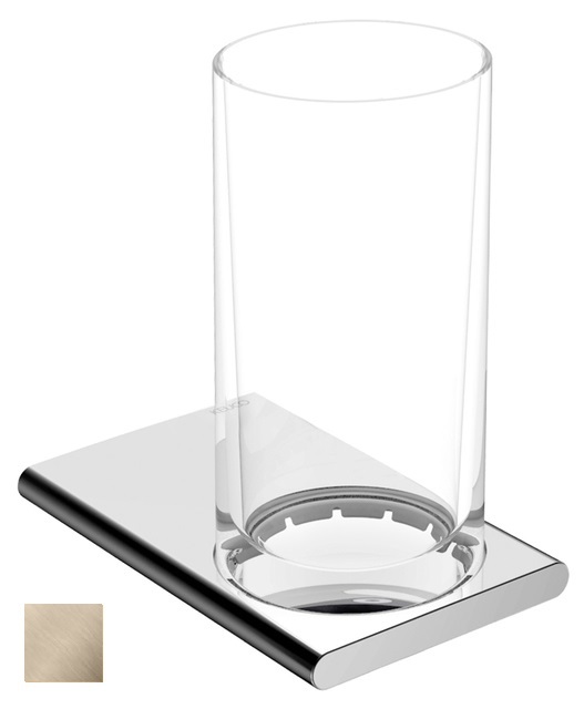 Держатель для стакана Keuco Edition 400 в комплекте со стаканом, никель шлифованный (11550 059000)