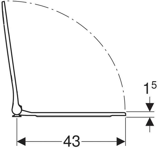Крышка-сиденье для унитаза Geberit Smyle Square (500.239.01.1)