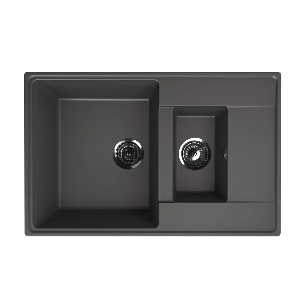 Кухонная мойка Ulgran Quartz Prima 780 1,5K-09, мокрый асфальт