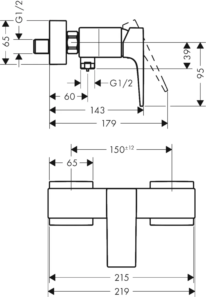 Смеситель Hansgrohe Metropol для душа 32560990, полированное золото