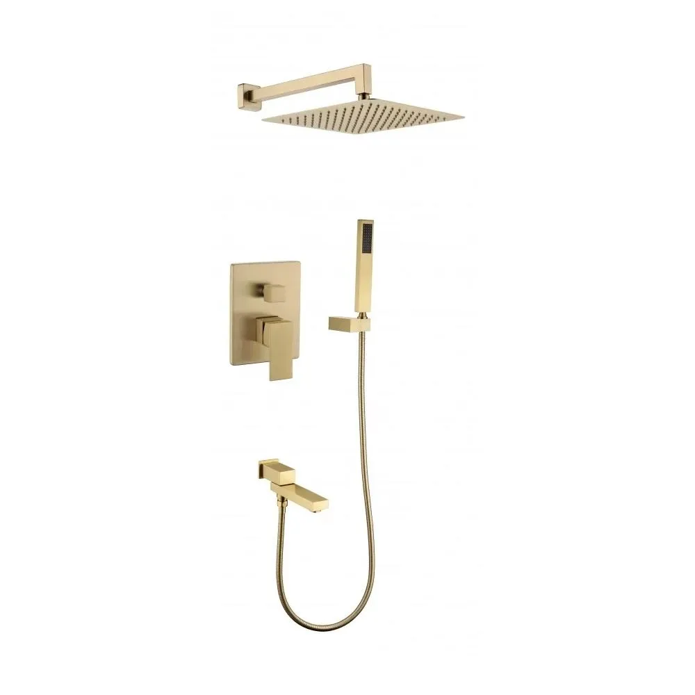 Душевая система встраиваемая Grocenberg GB5089MG-1, матовое золото