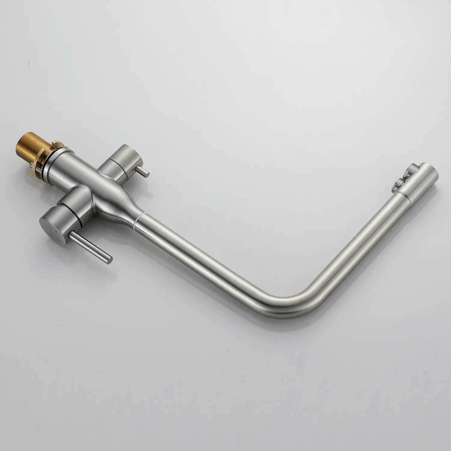 Смеситель для кухни с подключением фильтра Shevanik S248L, сатин