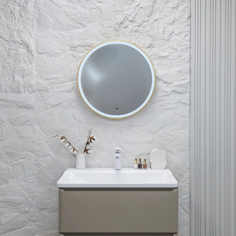 Зеркало Silver Mirrors Делуна/Deluna D600 TX (алюм. профиль, цвет золото, бесконтактный сенсор)