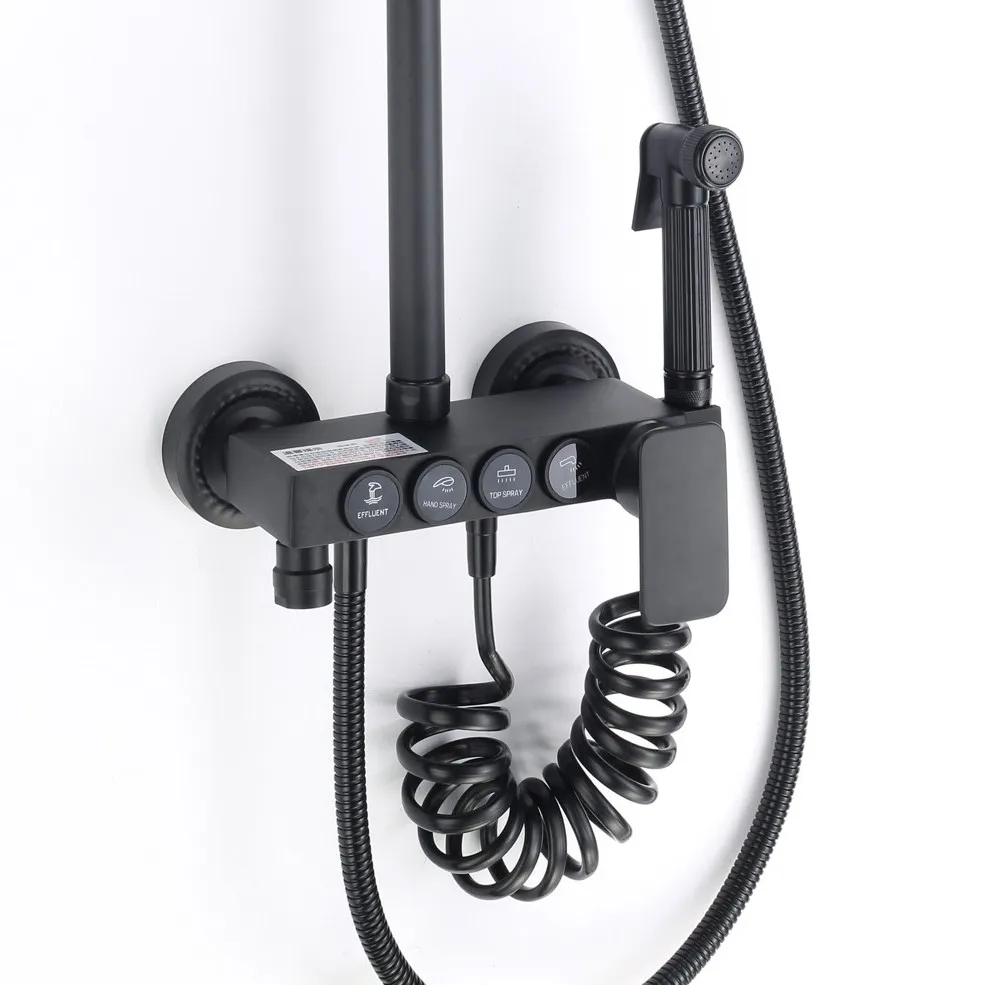 Душевая система с гигиеническим душем D-Lin D10A05, черный