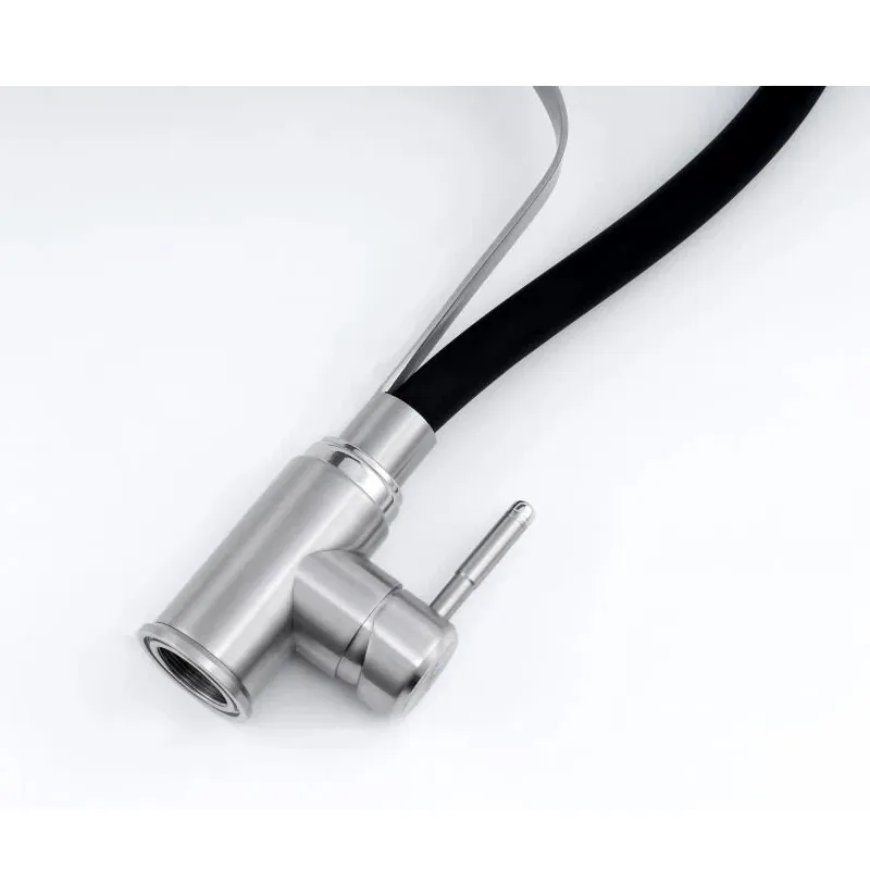 Смеситель для кухни с гибким изливом и режимом "душ" Knotlor SS-07, сатин