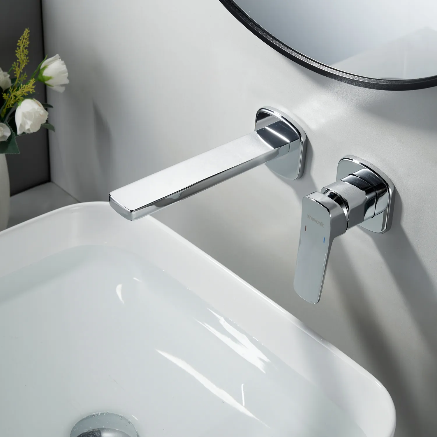 Смеситель для раковины встраиваемый Shevanik S9941, хром