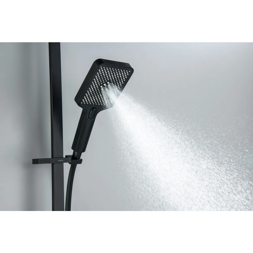 Душевой гарнитур AQUATEK ЛИБРА, 3jet 68 см, матовый черный AQ2019MB