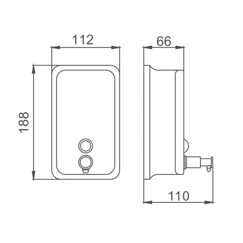 Дозатор жидкого мыла D-Lin D201102, хром