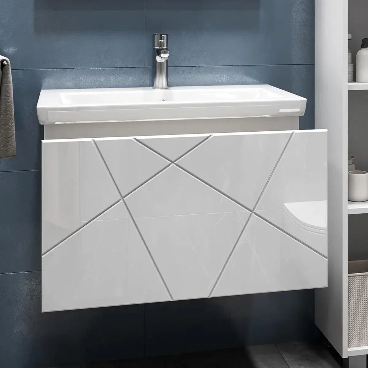 Тумба с раковиной подвесная VIGO Geometry 034, 70 см