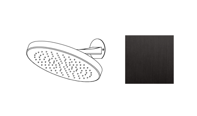 Верхний душ Ritmonio 325х325, черная нержавеющая сталь (Black Stainless Steel) (75D001IBX)