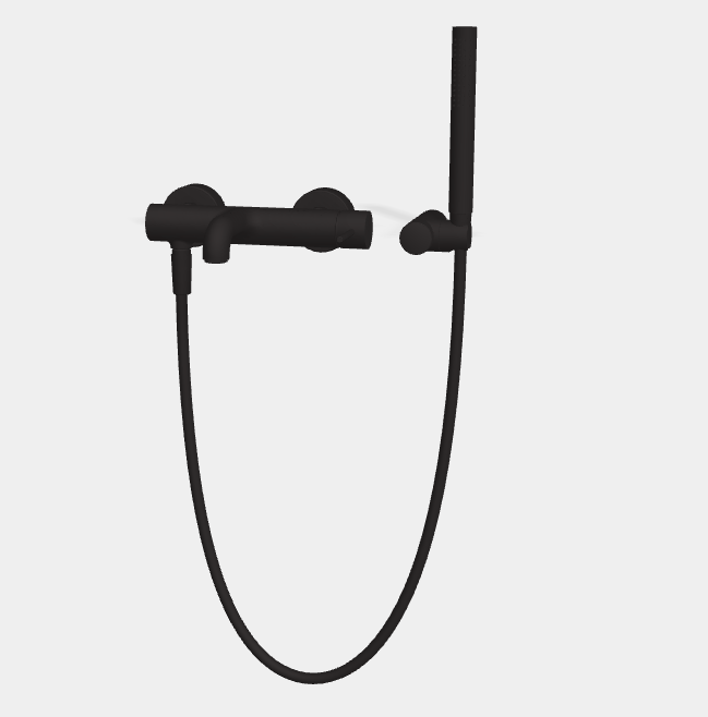 Смеситель для ванны и душа Fima Carlo Frattini Spillo Up, черный матовый (F3034NNS)