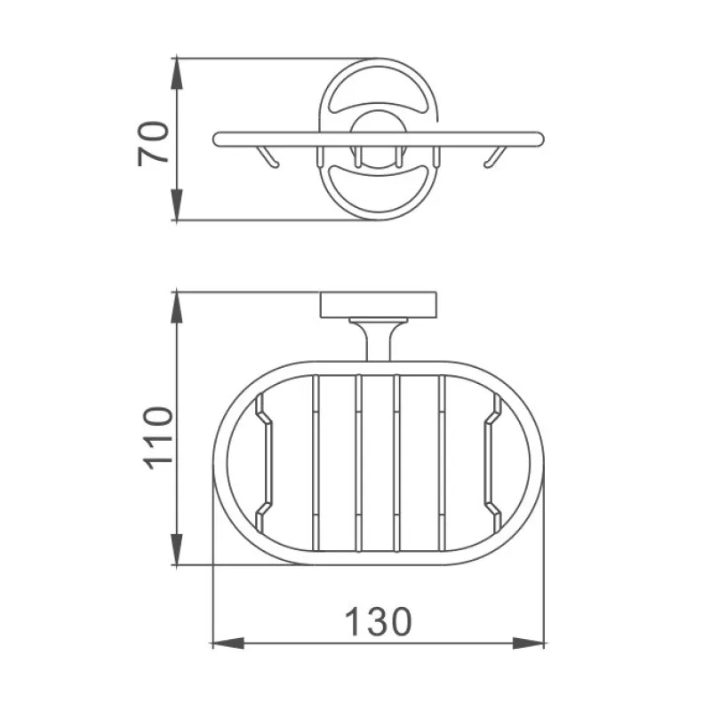 Мыльница D-Lin D221700, хром