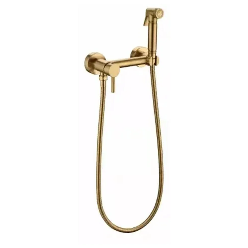 Гигиенический душ со смесителем Grocenberg GB103N-GL, брашированное золото