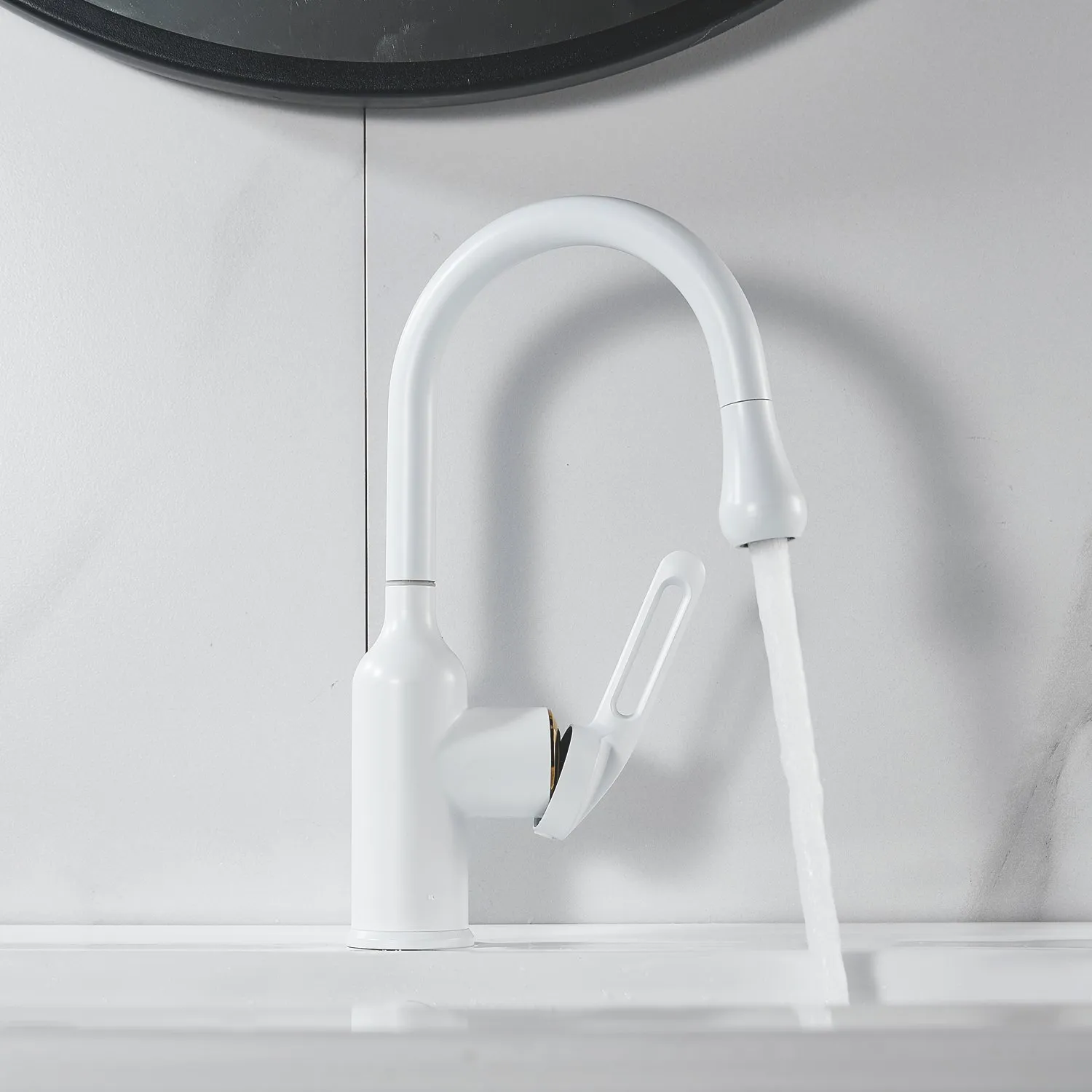 Смеситель для раковины Raffine F101C, белый