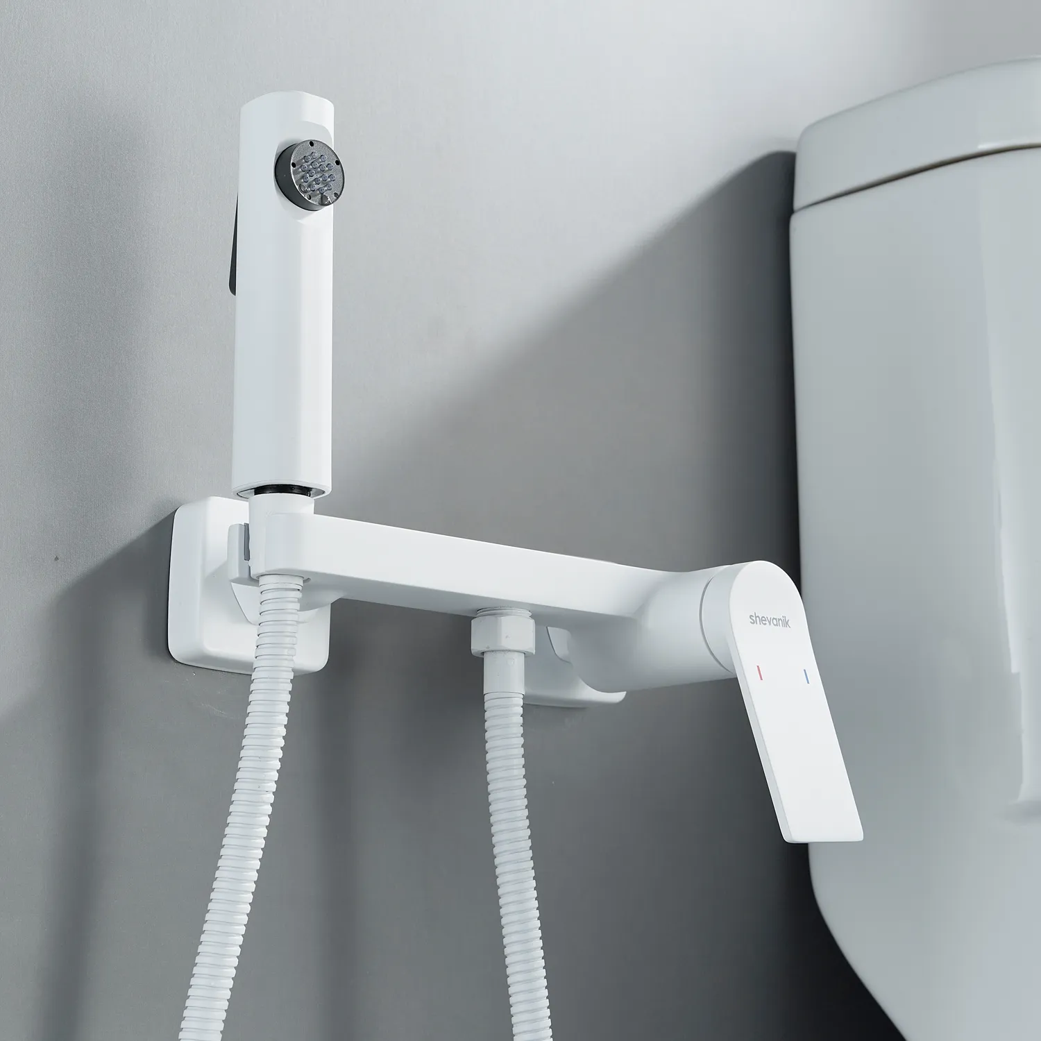 Гигиенический душ со смесителем Shevanik S4105C-1, белый
