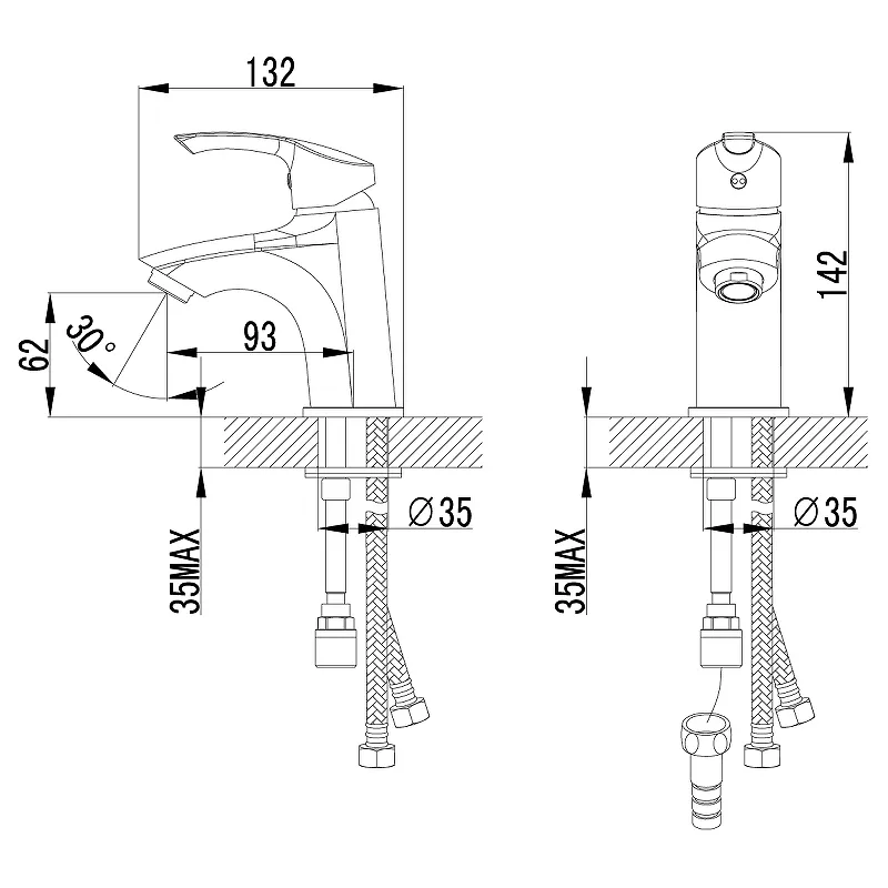 Смеситель для раковины Lemark Plus Strike (LM1116C)