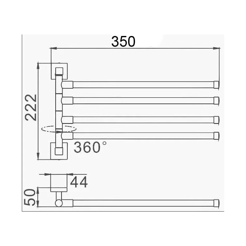 Полотенцедержатель D-Lin D255222, черный