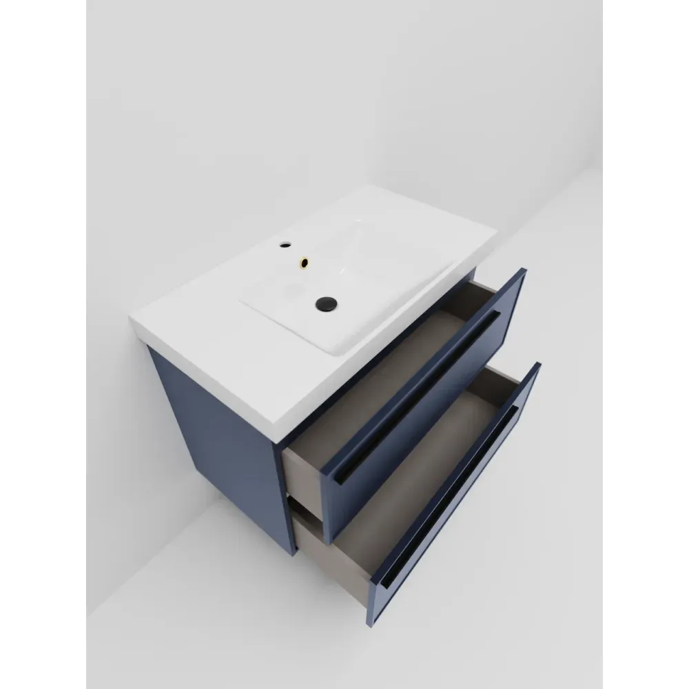 Тумба под раковину подвесная La Fenice Elba TWIN FNC-01-ELB-BG-90-2, синяя