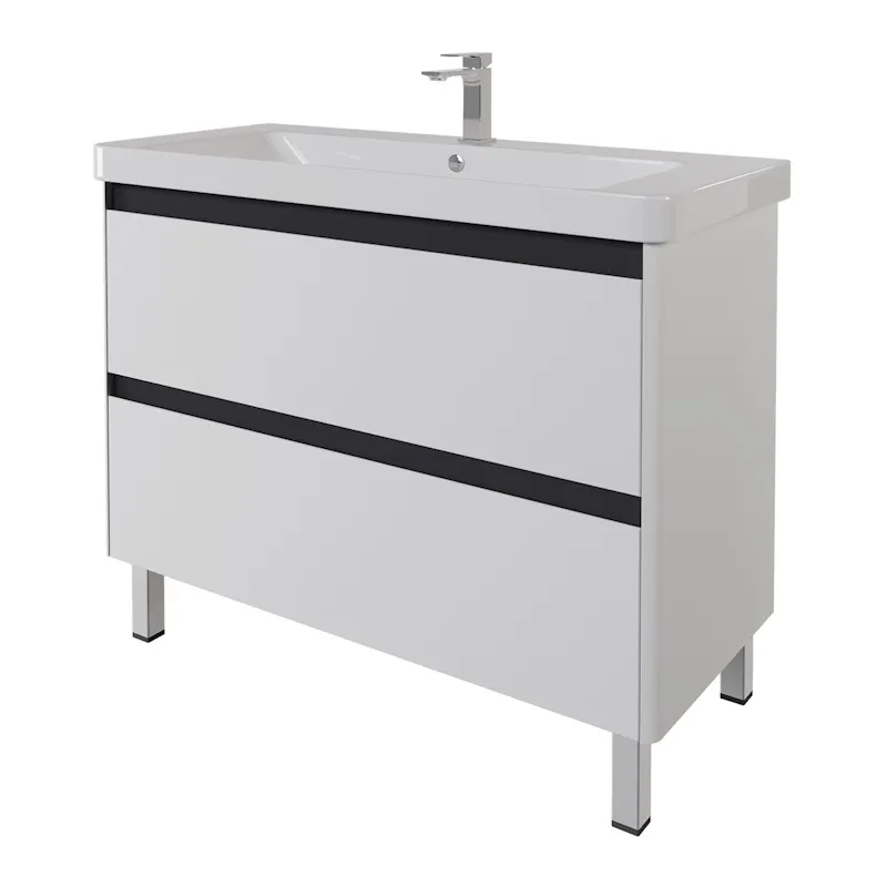 Тумба под раковину подвесная/напольная Dreja Luxury Plus 105 см, белый