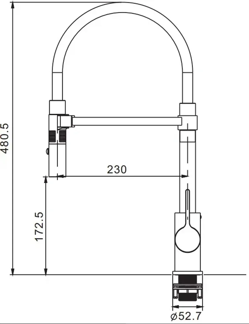 Смеситель для кухни Rose R133, хром