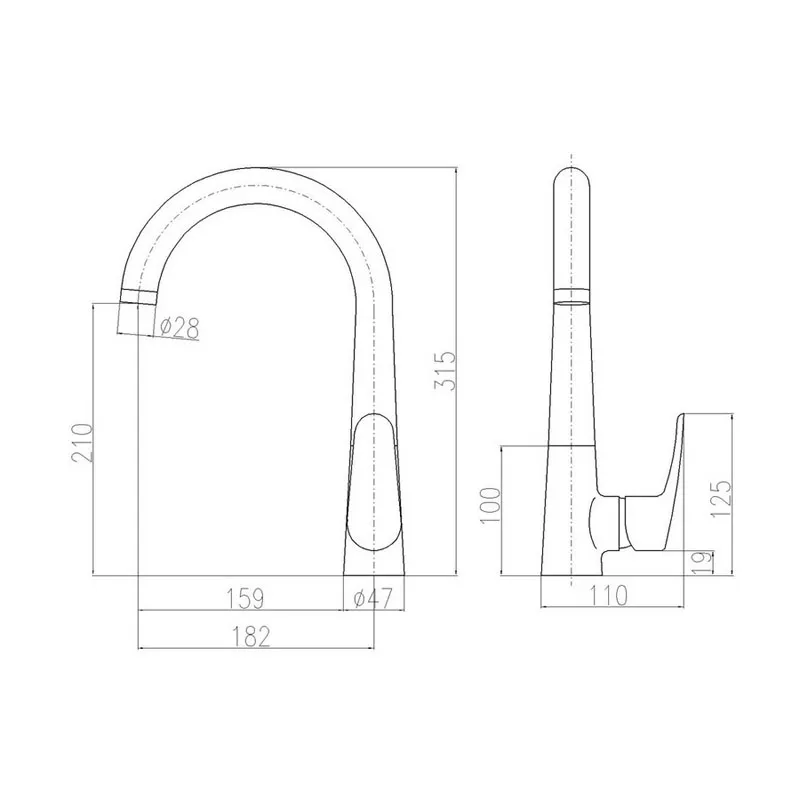 Смеситель для кухни Rav Slezak Amur AM719.5CMATC