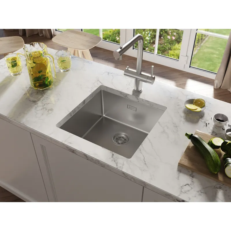 Кухонная мойка Grandex Aqua Optima 501135, сатин