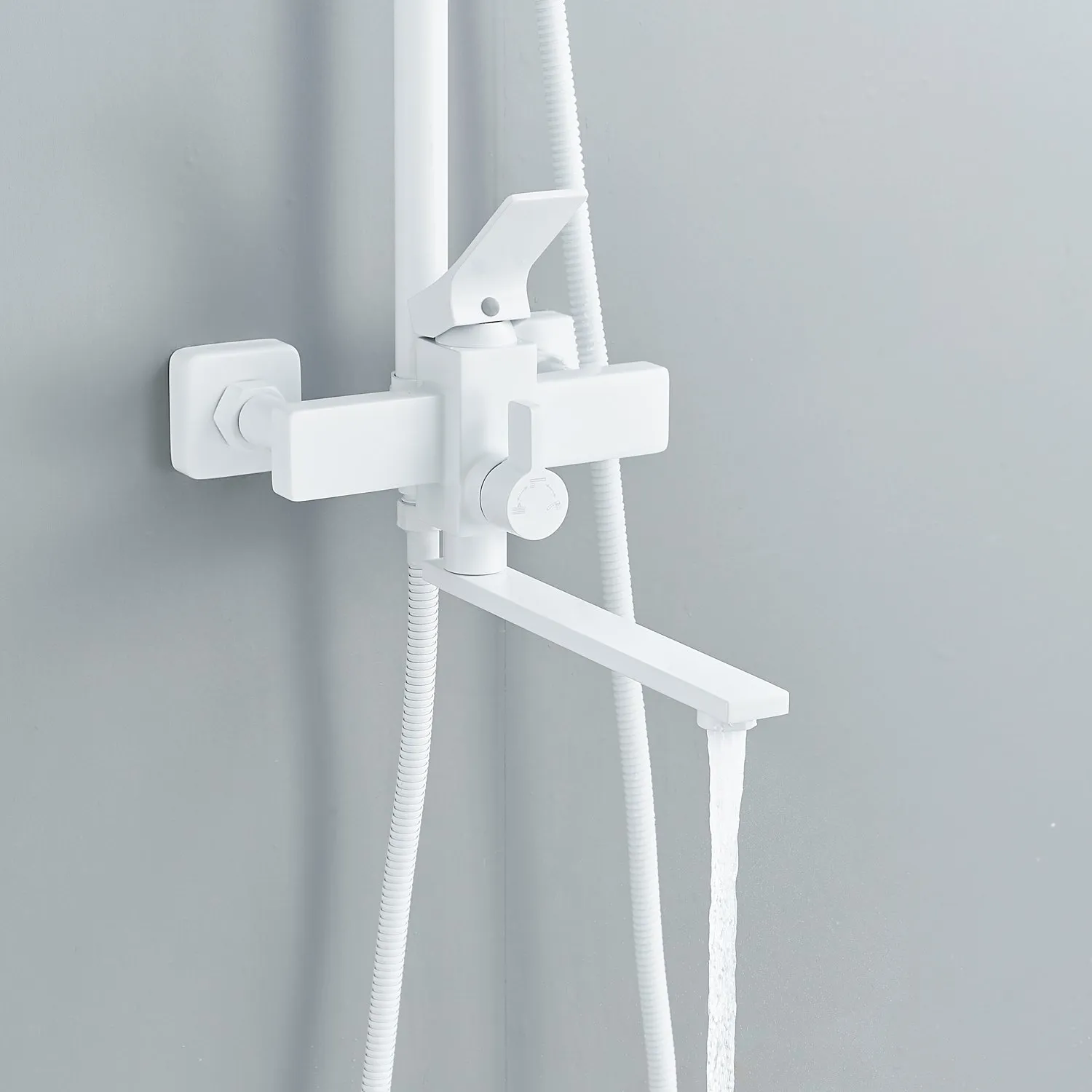 Душевая система Shevanik S6136C, белый